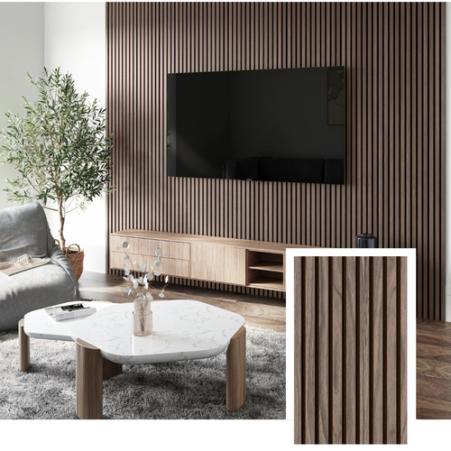 NordHem™ Premium Acoustic Slat Panel — Natural Oak